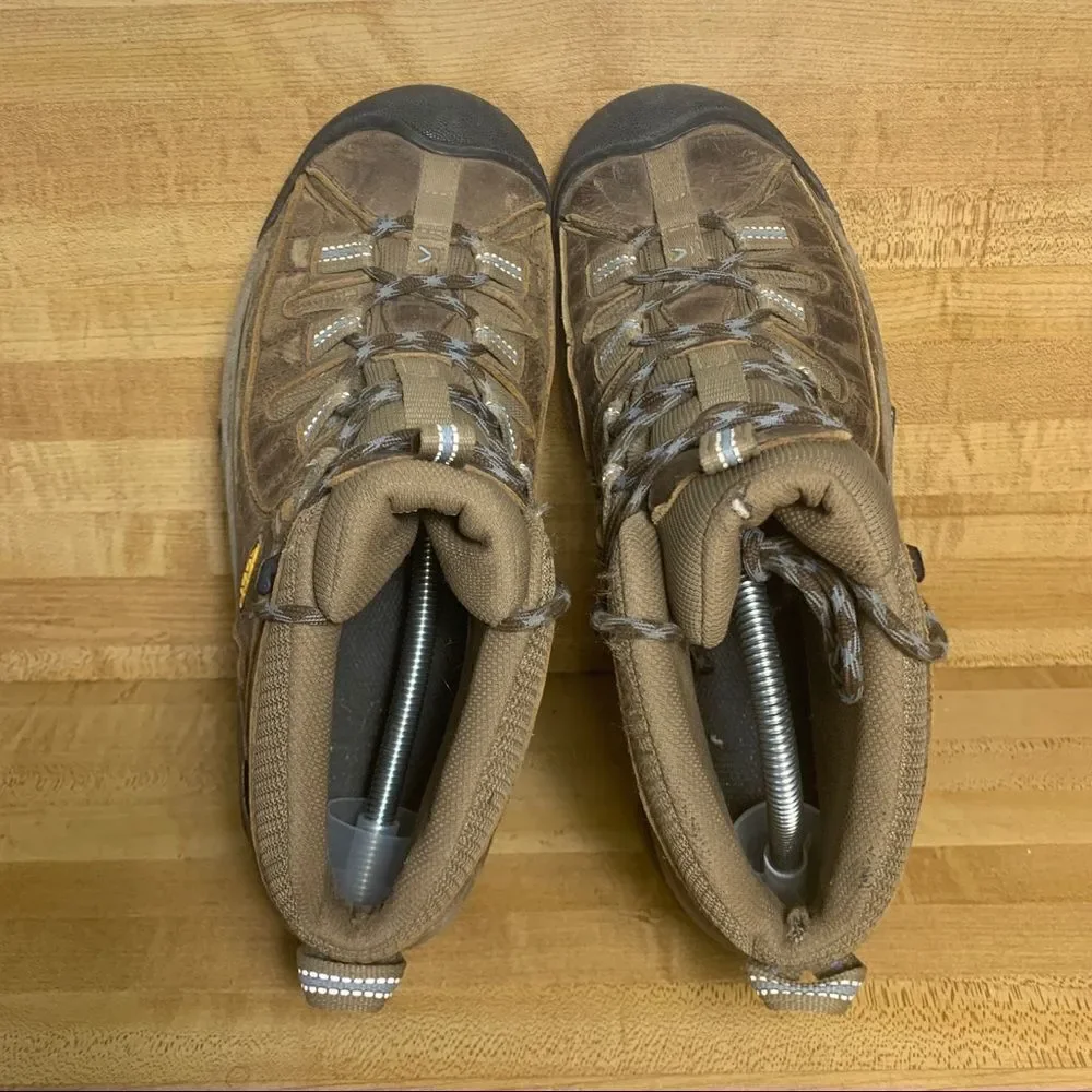 Keen Targhee II women Mid WP Hiking Boots Size 10 Black Flint Stone 1004114